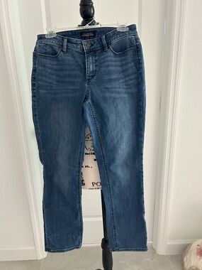 Talbots Women's Straight-Leg Jeans in Dark Blue Wash